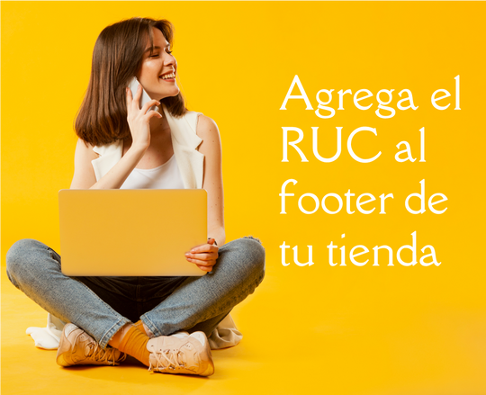 Agrega el RUC al footer de tu tienda de Shopify